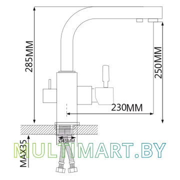 Смеситель Maxonor Pure Life MN4352-4 картинка 6